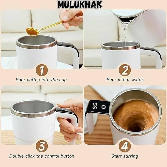 Automatic Self-Stirring Mug | USB Rechargeable Magnetic Coffee Cup 350ml